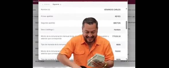 [Video]No le basta con 70 mil pesos al alcalde de La Antigua Reyes Bretón; se aprobó bono de casi 15 mil pesos
