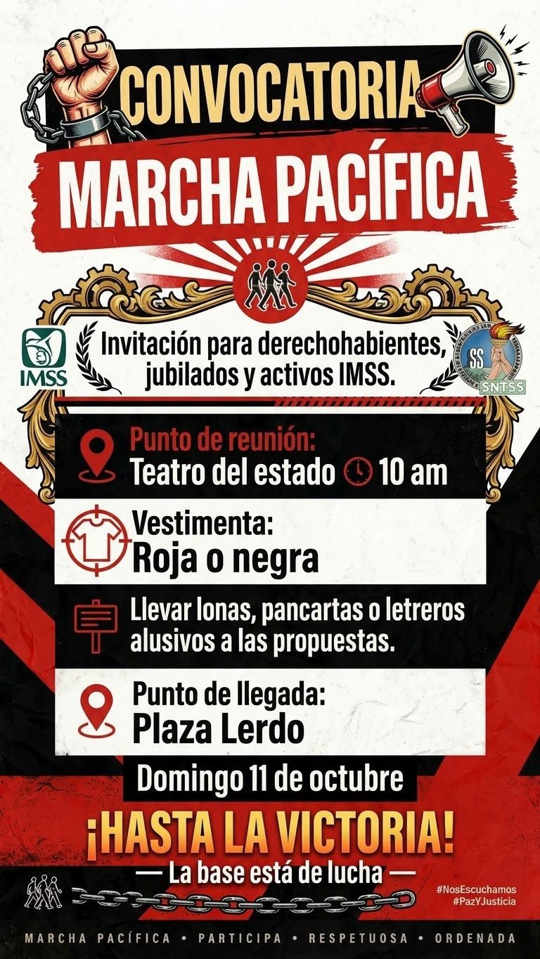 Trabajadores del IMSS protestarán contra aumento salarial y desabasto de insumos: Convocan a marcha pacífica en Xalapa:
