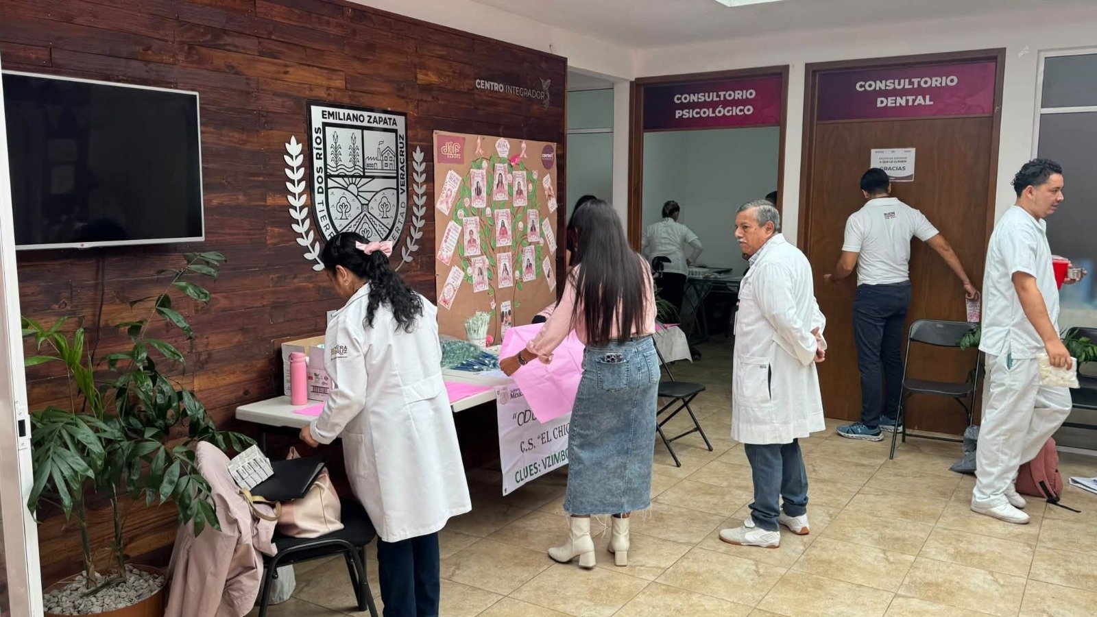 Gran participación en jornada de salud del DIF Emiliano Zapata con motivo del Mes Rosa
