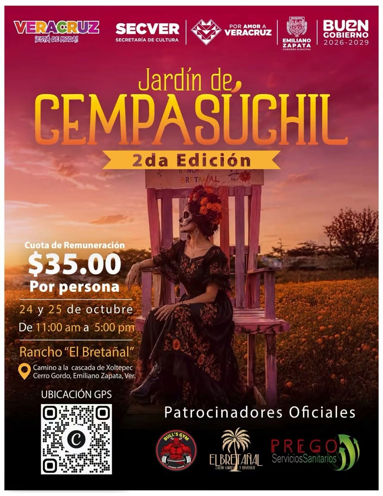 Impulsa alcalde Daniel Baizabal turismo y tradiciones con 2da Edición del Jardín de Cempasúchil en Emiliano Zapata