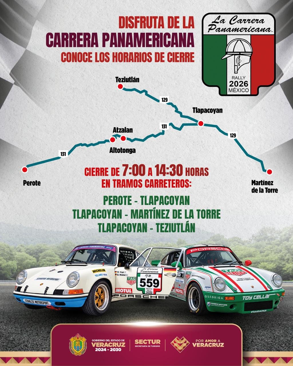 Disfruta la Carrera Panamericana: conoce los horarios de cierre vial y planea tu visita
