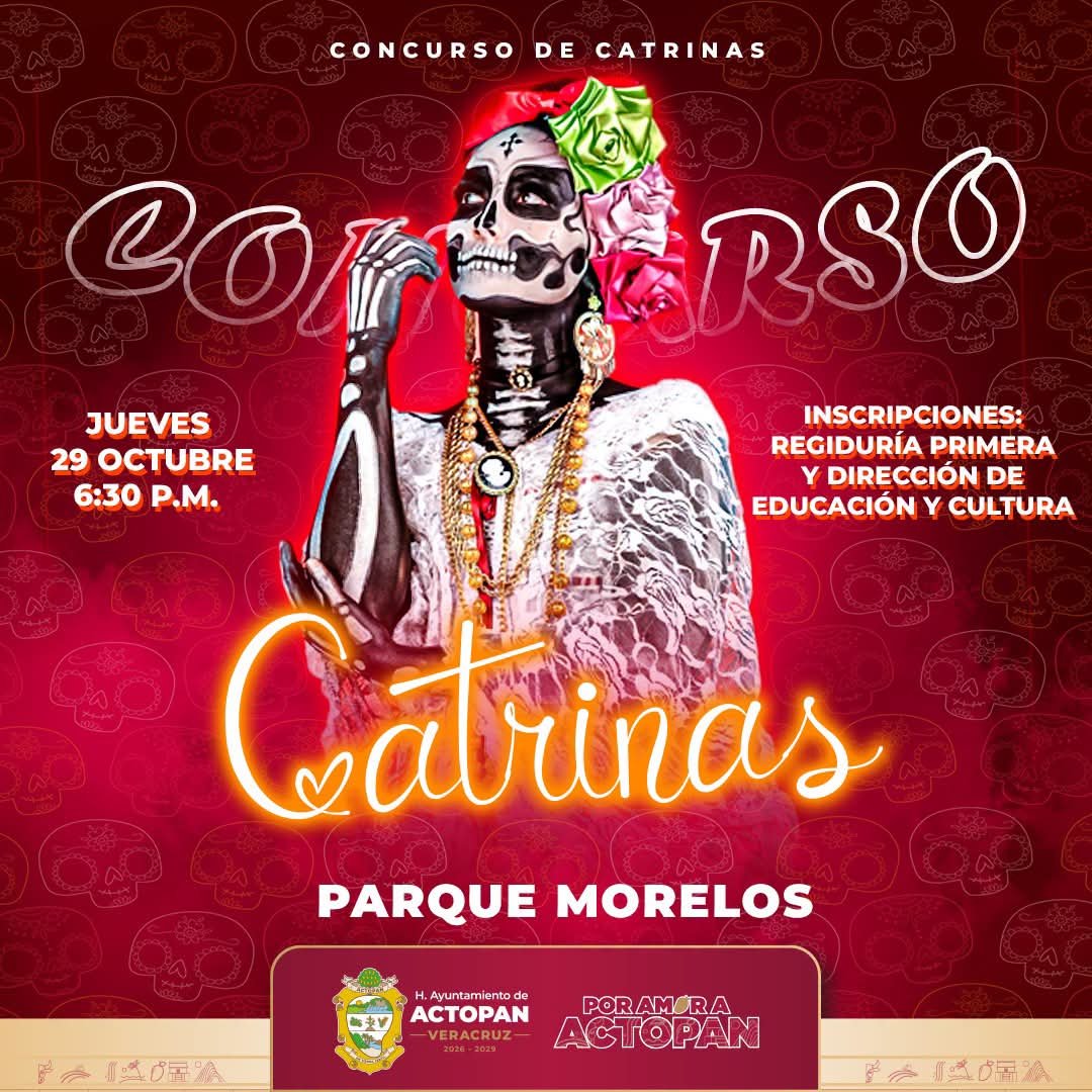 Invita Lalo Utrera a Concurso de Catrinas en Actopan para preservar las tradiciones de Día de Muertos