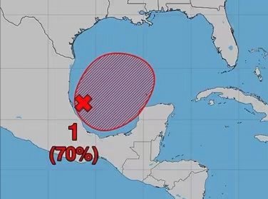 Aumenta a 70% la probabilidad de formación ciclónica en el Golfo de México; Conagua y SPC mantienen vigilancia